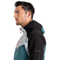 Slate-Black - Pack Shot - Dare 2B Mens Latitudinal Hooded Soft Shell Jacket