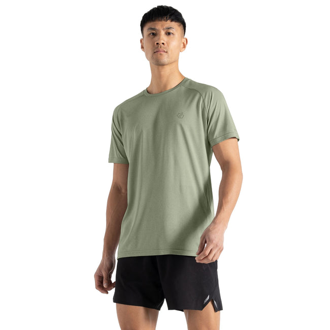 Oil Green - Pack Shot - Dare 2B Mens Accelerate Marl T-Shirt