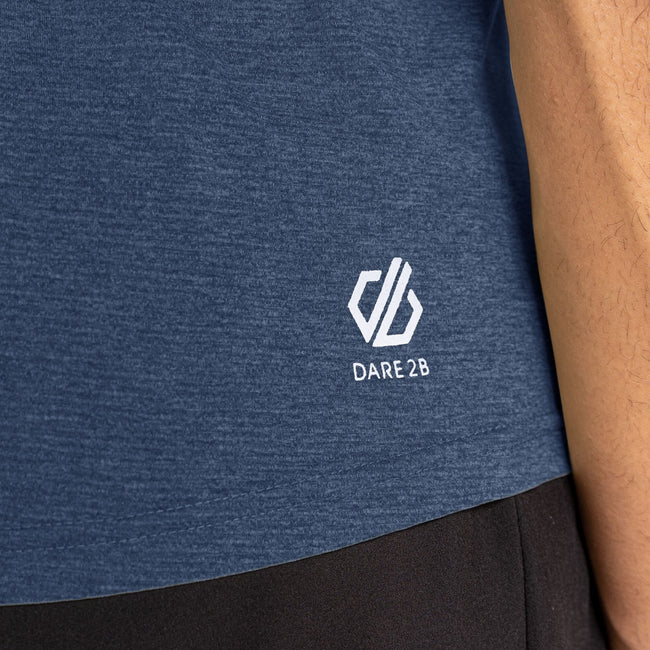 Moonlight Denim - Close up - Dare 2B Mens Accelerate Marl T-Shirt