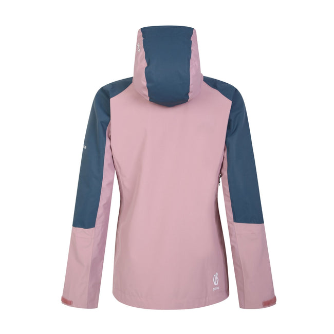 Dusky Rose-Orion Grey - Back - Dare 2B Womens-Ladies Assuring Waterproof Jacket