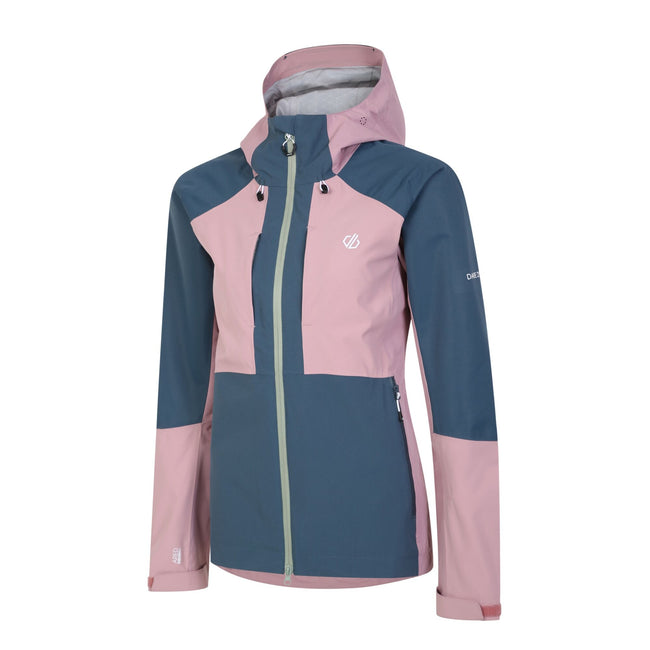Dusky Rose-Orion Grey - Side - Dare 2B Womens-Ladies Assuring Waterproof Jacket