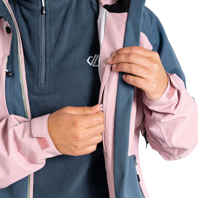 Dusky Rose-Orion Grey - Lifestyle - Dare 2B Womens-Ladies Assuring Waterproof Jacket
