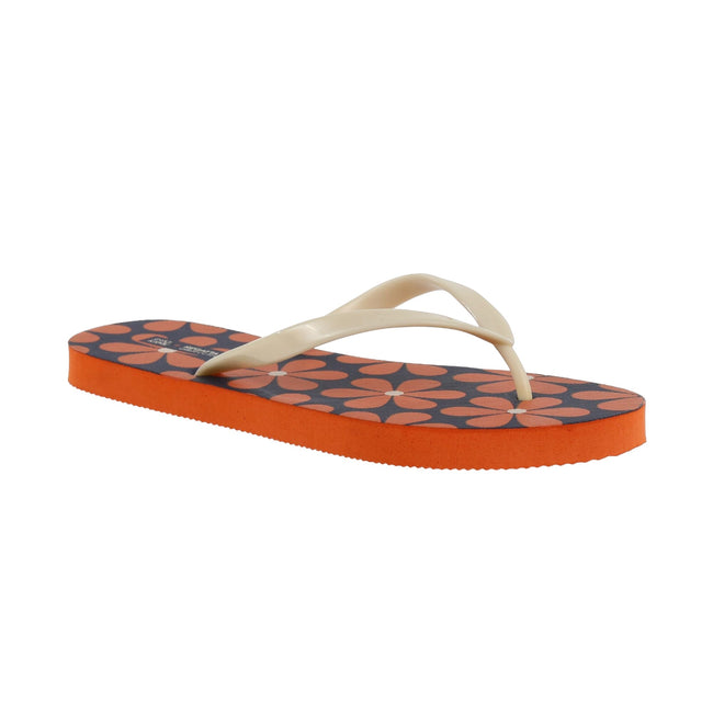 Navy - Front - Regatta Womens-Ladies Daisy Flip Flops