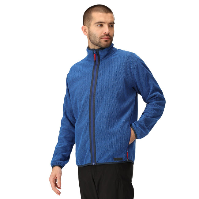 Strong Blue-New Royal - Close up - Regatta Mens Kinwood Full Zip Fleece Jacket