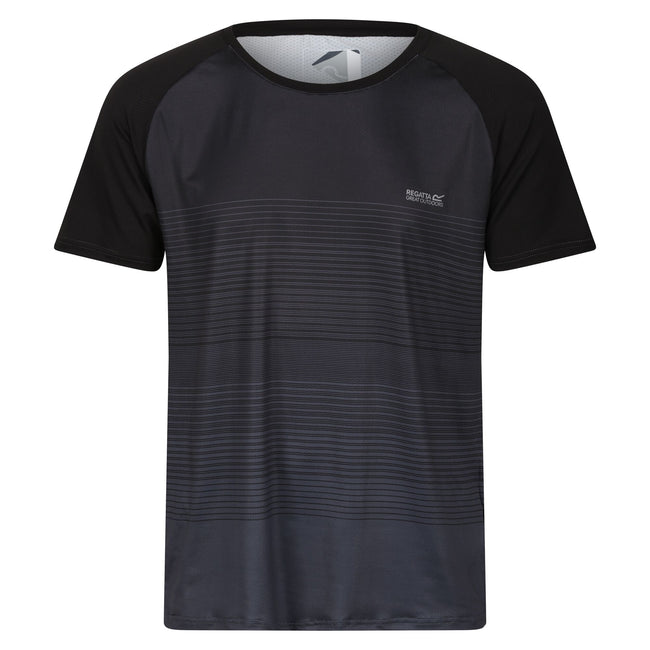 Black - Front - Regatta Mens Pinmor Gradient T-Shirt