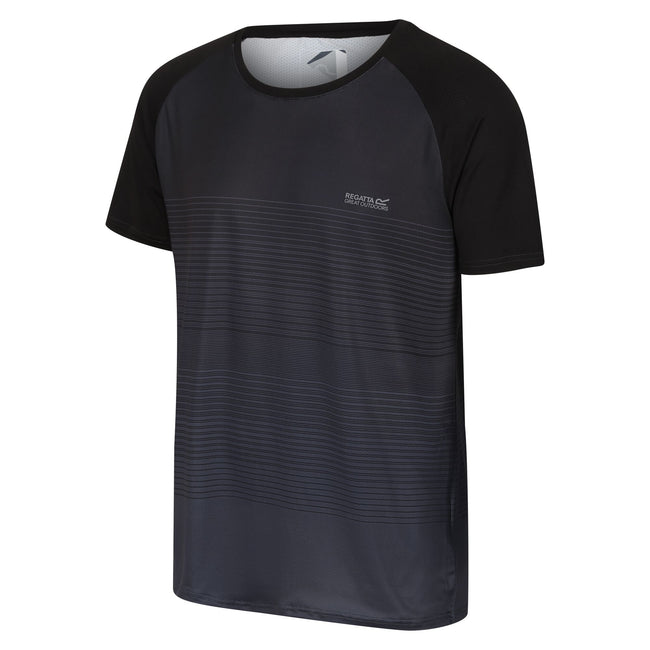 Black - Side - Regatta Mens Pinmor Gradient T-Shirt