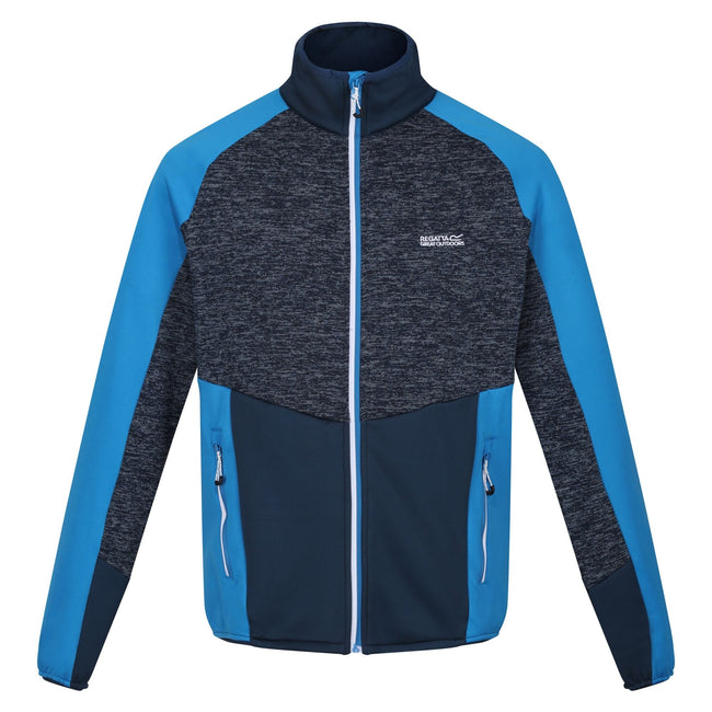 Indigo Blue-Blue Wing - Front - Regatta Mens Coladane V Marl Full Zip Fleece Jacket