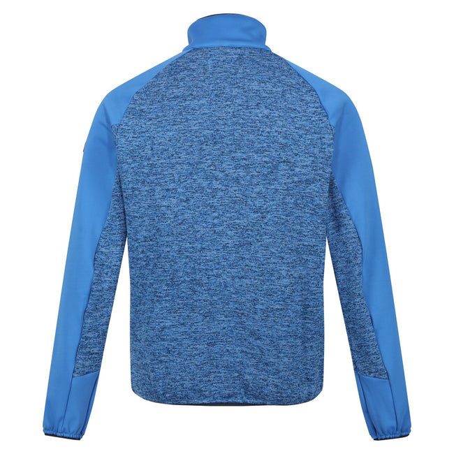 Strong Blue-Danger Red - Back - Regatta Mens Coladane V Marl Full Zip Fleece Jacket