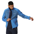Strong Blue-Danger Red - Close up - Regatta Mens Coladane V Marl Full Zip Fleece Jacket