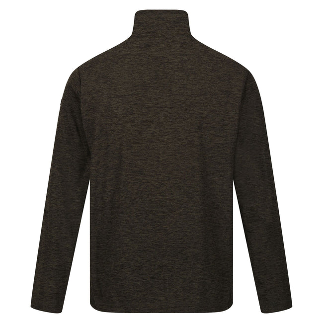 Dark Khaki - Back - Regatta Mens Edley Marl Full Zip Fleece Jacket