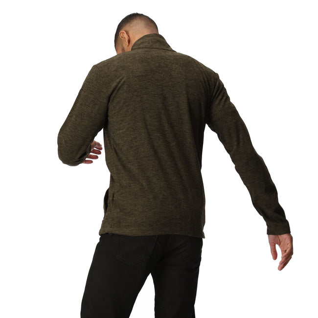 Dark Khaki - Lifestyle - Regatta Mens Edley Marl Full Zip Fleece Jacket