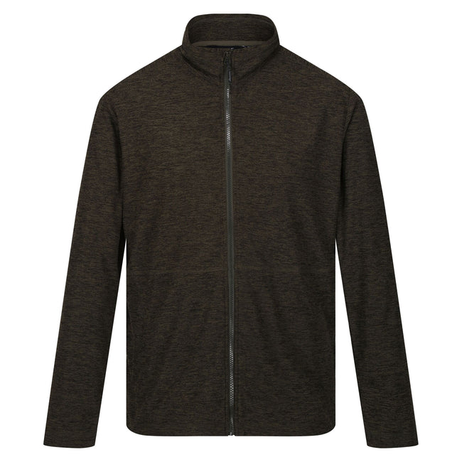Dark Khaki - Front - Regatta Mens Edley Marl Full Zip Fleece Jacket