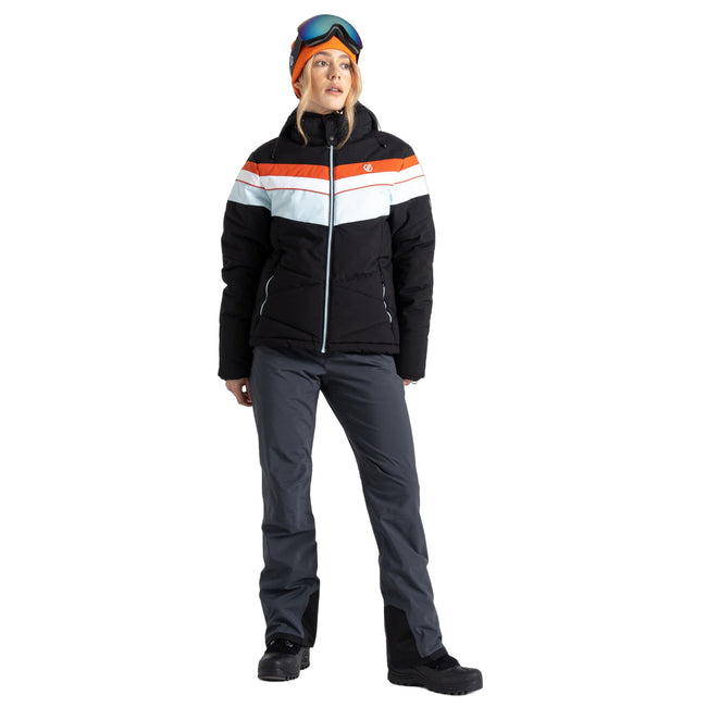 Black-Quiet Blue - Lifestyle - Dare 2B Womens-Ladies Powder Ski Jacket