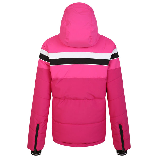 Pure Pink-Boudoir Red - Back - Dare 2B Womens-Ladies Powder Ski Jacket