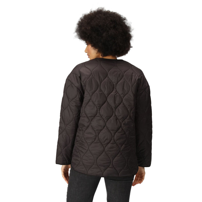 Black - Lifestyle - Regatta Womens-Ladies Harletta Baffled Padded Jacket
