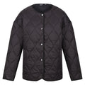 Black - Front - Regatta Womens-Ladies Harletta Baffled Padded Jacket