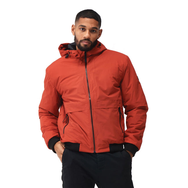 Burnt Henna - Side - Regatta Mens Renly Hooded Waterproof Jacket