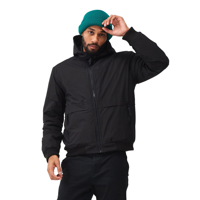 Black - Lifestyle - Regatta Mens Renly Hooded Waterproof Jacket