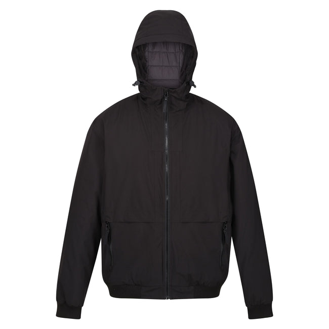Black - Front - Regatta Mens Renly Hooded Waterproof Jacket