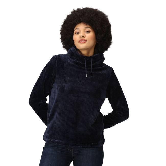 Navy - Side - Regatta Womens-Ladies Bardou Fluffy Sweater