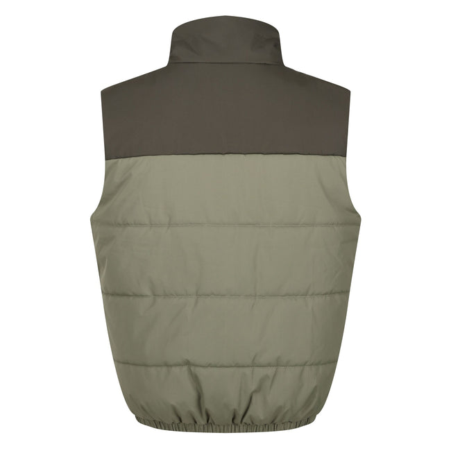 Four Leaf Clover-Dark Khaki - Back - Regatta Mens Hawfinch Baffled Vest