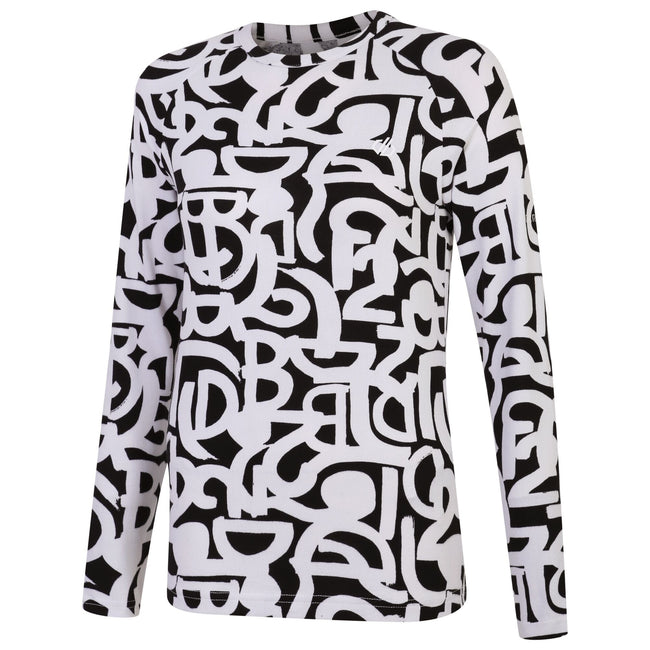 Black-White - Lifestyle - Dare 2B Womens-Ladies Exchange III Graffiti Base Layer Set