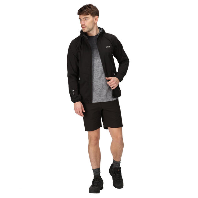 Black - Pack Shot - Regatta Mens Tarvos VI Soft Shell Jacket