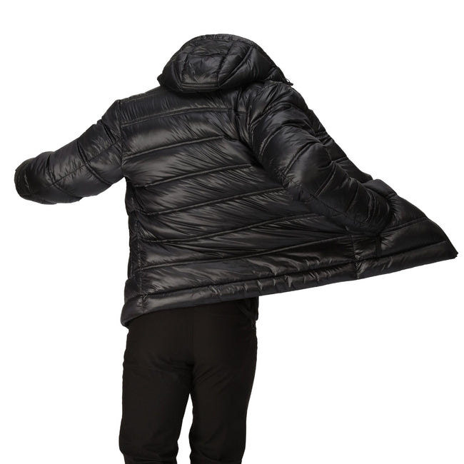 Black - Pack Shot - Regatta Mens Toploft III Baffled Padded Jacket