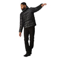 Ash - Close up - Regatta Mens Toploft III Baffled Padded Jacket