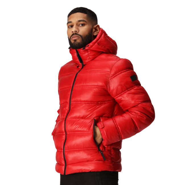 Danger Red - Front - Regatta Mens Toploft III Baffled Padded Jacket