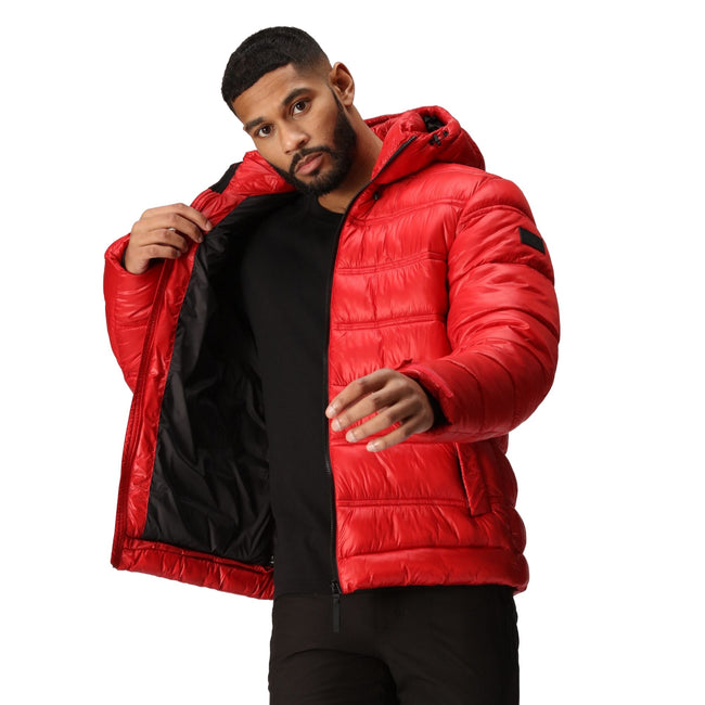 Danger Red - Side - Regatta Mens Toploft III Baffled Padded Jacket