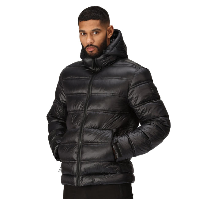 Black - Lifestyle - Regatta Mens Toploft III Baffled Padded Jacket