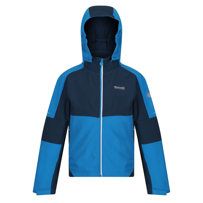 Indigo Blue-Blue Wing - Front - Regatta Childrens-Kids Acidity VI Lightweight Soft Shell Jacket