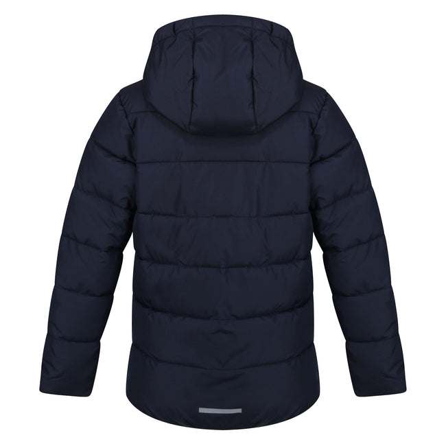 Navy-New Royal - Back - Regatta Childrens-Kids Thermal Padded Jacket