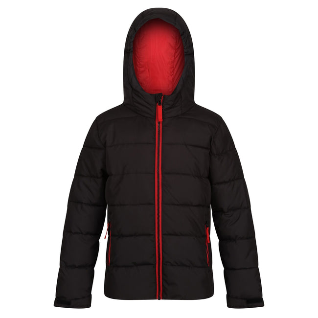 Black-Classic Red - Front - Regatta Childrens-Kids Thermal Padded Jacket