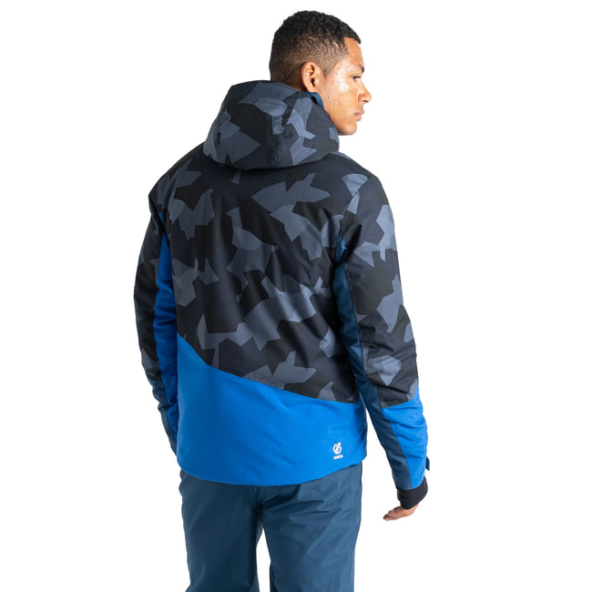 Neon Spring-Black - Pack Shot - Dare 2B Mens Baseplate Geometric Ski Jacket