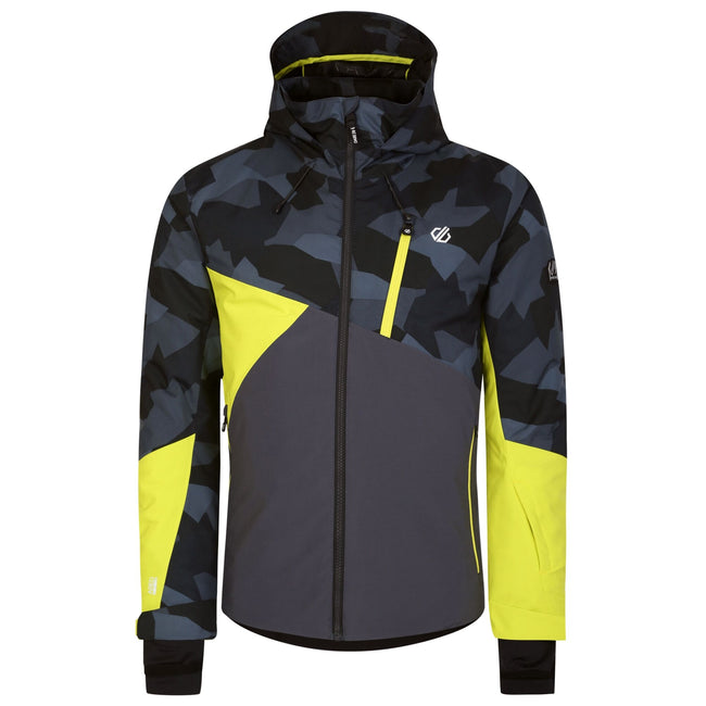 Olympian Blue-Black - Front - Dare 2B Mens Baseplate Geometric Ski Jacket