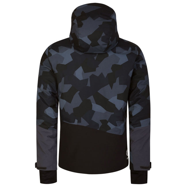 Ebony-Black - Back - Dare 2B Mens Baseplate Geometric Ski Jacket