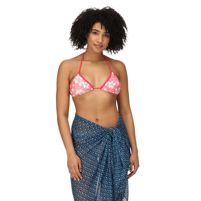 Peach Bloom - Pack Shot - Regatta Womens-Ladies Hibiscus Bikini Top
