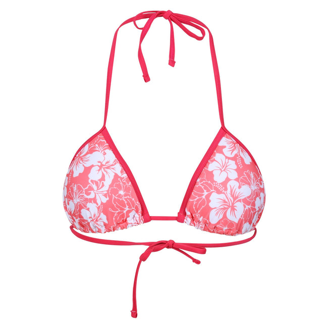 Peach Bloom - Front - Regatta Womens-Ladies Hibiscus Bikini Top