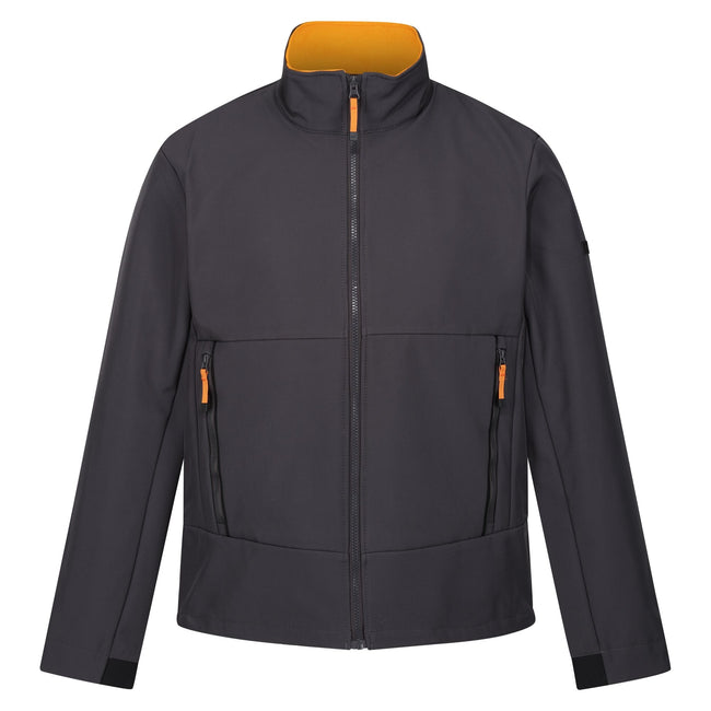 Ash-Orange Pepper - Front - Regatta Mens Dendrick Soft Shell Jacket