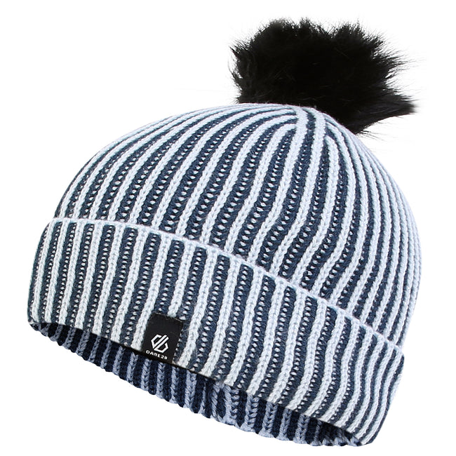 Quiet Blue-Moonlight - Front - Dare 2B Childrens-Kids Ding Contrast Beanie