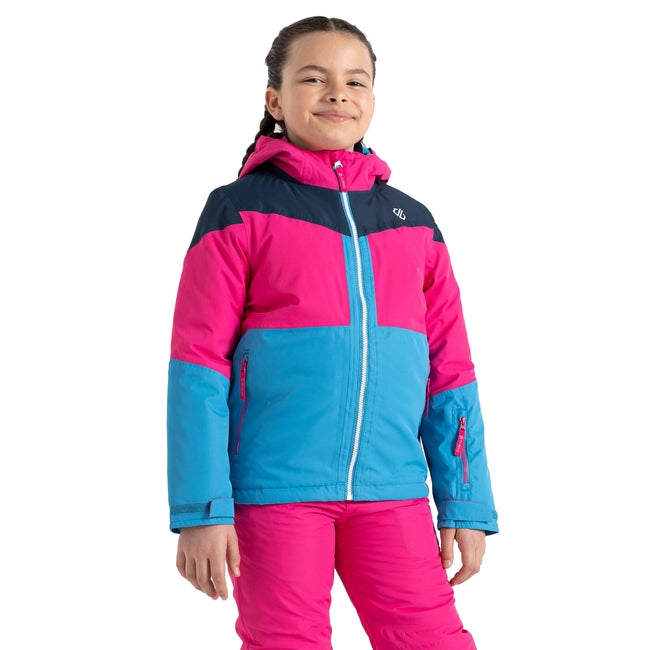 Swedish Blue-Pure Pink - Lifestyle - Dare 2B Childrens-Kids Slush Ski Jacket