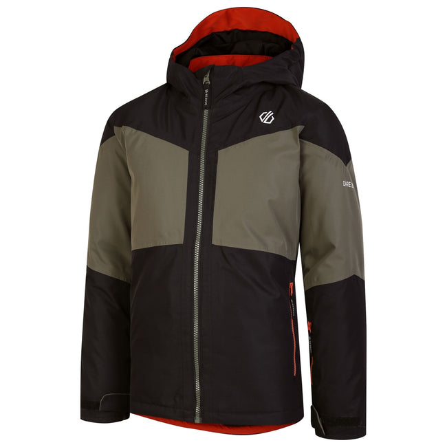 Black-Lichen Green - Side - Dare 2B Childrens-Kids Slush Ski Jacket