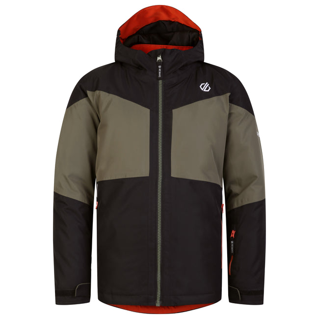 Black-Lichen Green - Front - Dare 2B Childrens-Kids Slush Ski Jacket