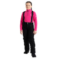Black - Side - Dare 2B Childrens-Kids Pow Ski Trousers