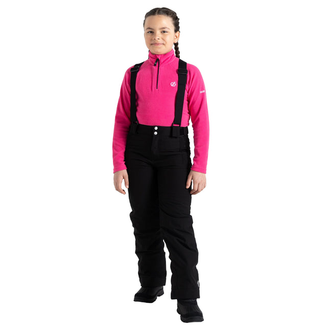 Black - Side - Dare 2B Childrens-Kids Pow Ski Trousers