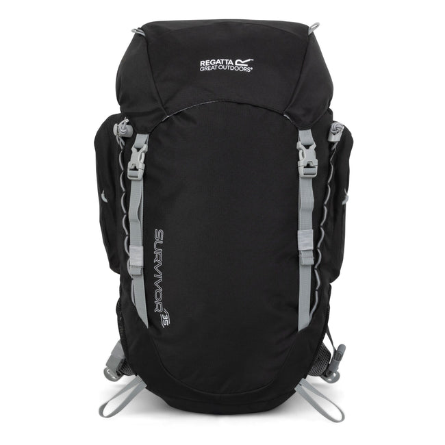 Black - Front - Regatta Survivor V4 9.2gal Knapsack