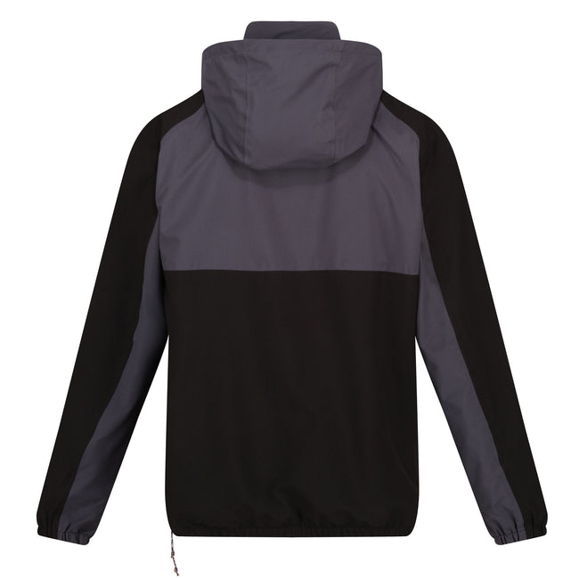 Black-Seal Grey - Back - Regatta Mens Anorak Vintage Overhead Soft Shell Jacket