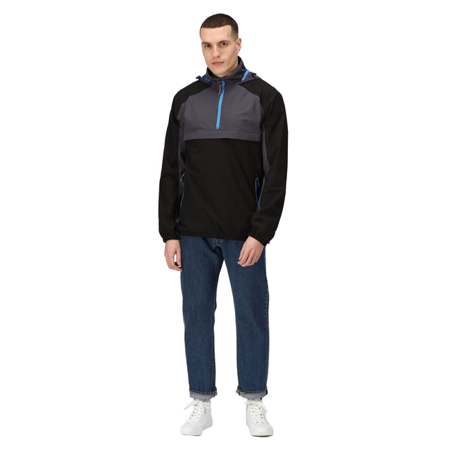 Black-Seal Grey - Lifestyle - Regatta Mens Anorak Vintage Overhead Soft Shell Jacket